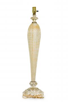  Barovier Toso Barovier Toso Italian Mid Century Bubbled White Glass Table Lamp - 4665342