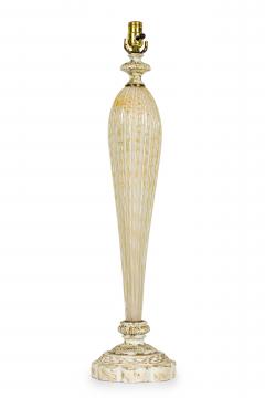  Barovier Toso Barovier Toso Italian Mid Century Bubbled White Glass Table Lamp - 4665343