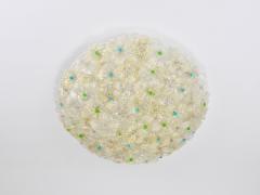  Barovier Toso Barovier Toso Large Millefiori Murano Glass Flower Flush Mount Italy 1960s - 4382202