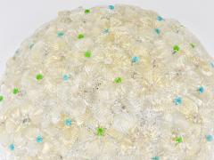  Barovier Toso Barovier Toso Large Millefiori Murano Glass Flower Flush Mount Italy 1960s - 4382205