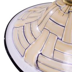  Barovier Toso Barovier Toso Mid Century Large Tessere Ambra Suspension Murano Pendant Lamp - 4240333