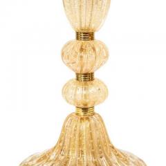 Barovier Toso Barovier Toso Murano Bullicante Glass Table Lamp with Avventurina 1950s - 3222591