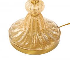 Barovier Toso Barovier Toso Murano Bullicante Glass Table Lamp with Avventurina 1950s - 3222592