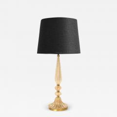  Barovier Toso Barovier Toso Murano Bullicante Glass Table Lamp with Avventurina 1950s - 3224635