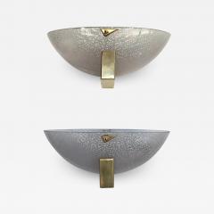  Barovier Toso Barovier Toso Murano Glass Demilune Sconces with Brass Details Pair - 3527610