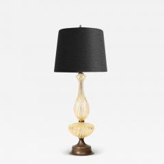  Barovier Toso Barovier Toso Murano Glass Table Lamp with Avventurina 1960s - 3224637