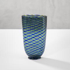  Barovier Toso Barovier Toso Murano Glass Vase in Colored Stripes 60s - 4116411