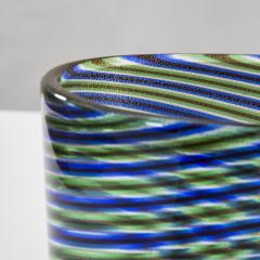  Barovier Toso Barovier Toso Murano Glass Vase in Colored Stripes 60s - 4116413