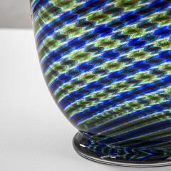  Barovier Toso Barovier Toso Murano Glass Vase in Colored Stripes 60s - 4116414