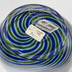  Barovier Toso Barovier Toso Murano Glass Vase in Colored Stripes 60s - 4116416