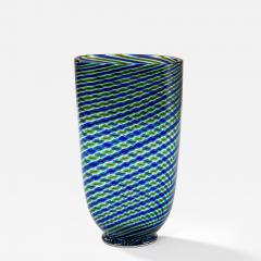  Barovier Toso Barovier Toso Murano Glass Vase in Colored Stripes 60s - 4116716