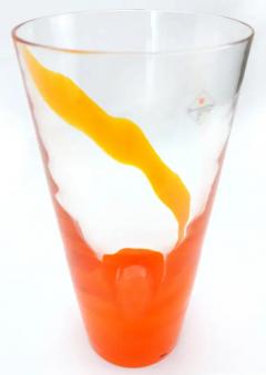  Barovier Toso Barovier Toso Orange Murano Glass Vase - 3545221