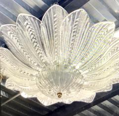  Barovier Toso Barovier Toso Style Italian Gold Textured Murano Glass Flower Leaf FlushMount - 2345110
