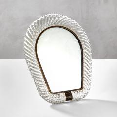  Barovier Toso Barovier Toso Table Mirror with frame in Murano Glass Torchon - 4115621