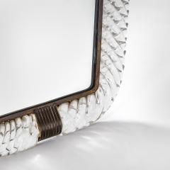  Barovier Toso Barovier Toso Table Mirror with frame in Murano Glass Torchon - 4115622