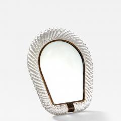  Barovier Toso Barovier Toso Table Mirror with frame in Murano Glass Torchon - 4116713