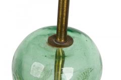  Barovier Toso Barovier and Toso Handblown Green Glass Fallen Leaf Art Nouveau Style Table Lamp - 4162551