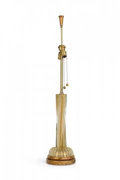  Barovier Toso Barovier and Toso Italian Glass Twisted Column Table Lamp on Giltwood Base - 4162712