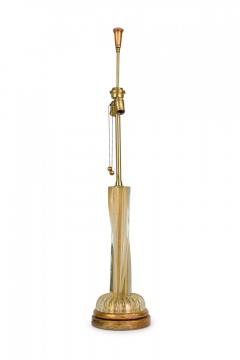 Barovier Toso Barovier and Toso Italian Glass Twisted Column Table Lamp on Giltwood Base - 4162714
