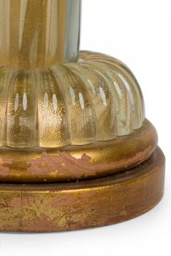  Barovier Toso Barovier and Toso Italian Glass Twisted Column Table Lamp on Giltwood Base - 4162715
