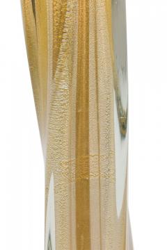  Barovier Toso Barovier and Toso Italian Glass Twisted Column Table Lamp on Giltwood Base - 4162716