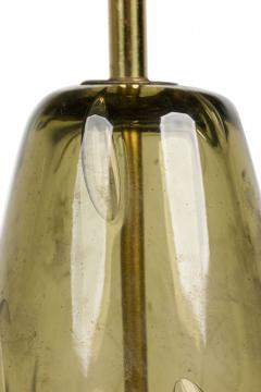  Barovier Toso Barovier and Toso Italian Handblown Green Glass Hourglass Form Table Lamp - 4162741