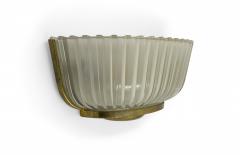  Barovier Toso Barovier et Toso Italian Mid Century Frosted Glass Wall Sconces - 1440172
