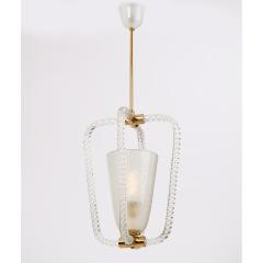  Barovier Toso Blown Glass Pendant Lantern by Barovier Toso Italy 1940s - 2924021