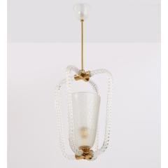  Barovier Toso Blown Glass Pendant Lantern by Barovier Toso Italy 1940s - 2924024