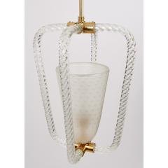  Barovier Toso Blown Glass Pendant Lantern by Barovier Toso Italy 1940s - 2924033