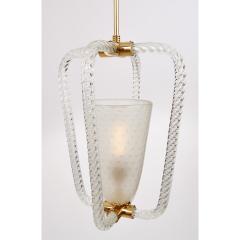  Barovier Toso Blown Glass Pendant Lantern by Barovier Toso Italy 1940s - 2924039