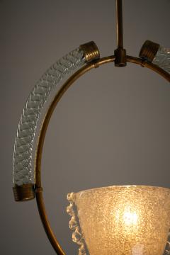  Barovier Toso Brass and Murano Glass Pendant by Barovier Toso 1930s - 4496768