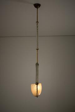  Barovier Toso Brass and Murano Glass Pendant by Barovier Toso 1930s - 4496769