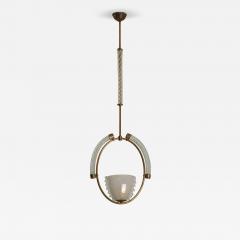  Barovier Toso Brass and Murano Glass Pendant by Barovier Toso 1930s - 4497247