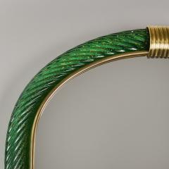  Barovier Toso Emerald green portrait Murano twisted rope Firenze mirror - 3820980