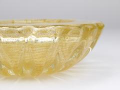  Barovier Toso Ercole Barovier Toso Cordonato D oro Golden Murano Glass Bowl Italy 1960s - 4431502