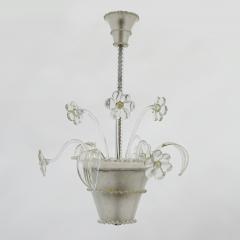  Barovier Toso Flowers pot Barovier Murano Glass ceiling lamp Italy 1940s - 3501538