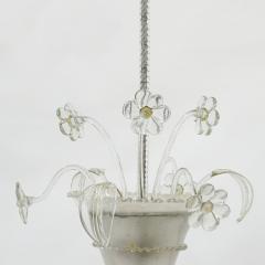  Barovier Toso Flowers pot Barovier Murano Glass ceiling lamp Italy 1940s - 3501543