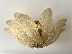  Barovier Toso Golden Murano Glass Flush Mount Ceiling Light by BAROVIER TOSO Italy 2002 - 3801366