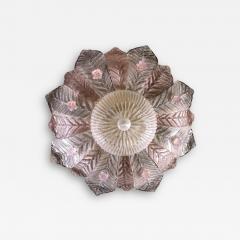  Barovier Toso Graceful Pink Leaves Barovier Toso Attrib Murano Glass Ceiling Light 1960 - 1574938