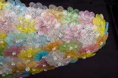  Barovier Toso Huge Multi Color Venetian Flower Glass Ceiling Light Attr to Barovier Toso 1960 - 2219289