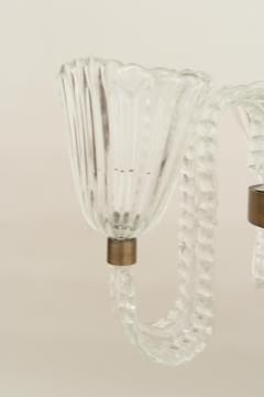 Barovier Toso Italian 1940 Clear Glass Chandelier - 466961