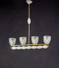  Barovier Toso Italian Barovier Attrib Rostrato Murano Glass Chandelier Gio Ponti Style 1948 - 1622545