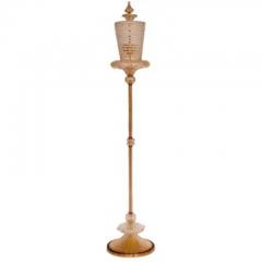  Barovier Toso Italian Mid Century Modern Neoclassical Murano Venetian Glass Floor Lamp - 4102737