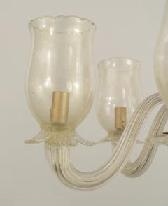  Barovier Toso Italian Murano 1940s Gold Dusted Chandelier - 467387