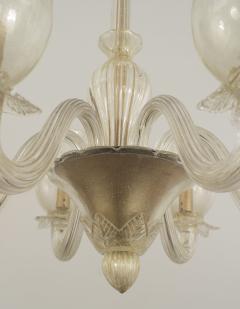  Barovier Toso Italian Murano 1940s Gold Dusted Chandelier - 467388
