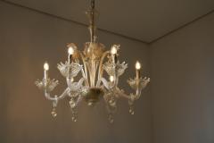  Barovier Toso Italian Murano Glass Six Arm Chandelier with Seahorse Motifs circa 1900 - 4499142