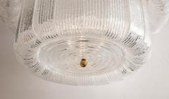  Barovier Toso Large Clear Murano Glass Round Chandelier in the Style of Barovier Toso Italy - 1998620