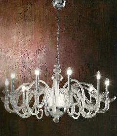  Barovier Toso Large Italian MId Century Modern Ten Arm Murano Venetian Glass Chandelier - 1770856