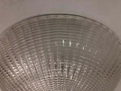  Barovier Toso Large Italian Midcentury Clear Satin Murano Glass Flush Mount Pendant - 1736663